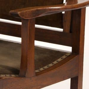 Reclining oak chair-153