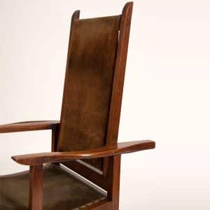 Reclining oak chair-249