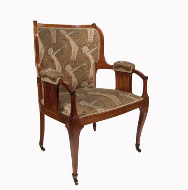  An abeille wood armchair by A.H.Mackmurdo-0 