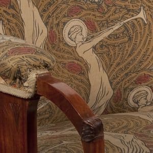 An abeille wood armchair by A.H.Mackmurdo-64