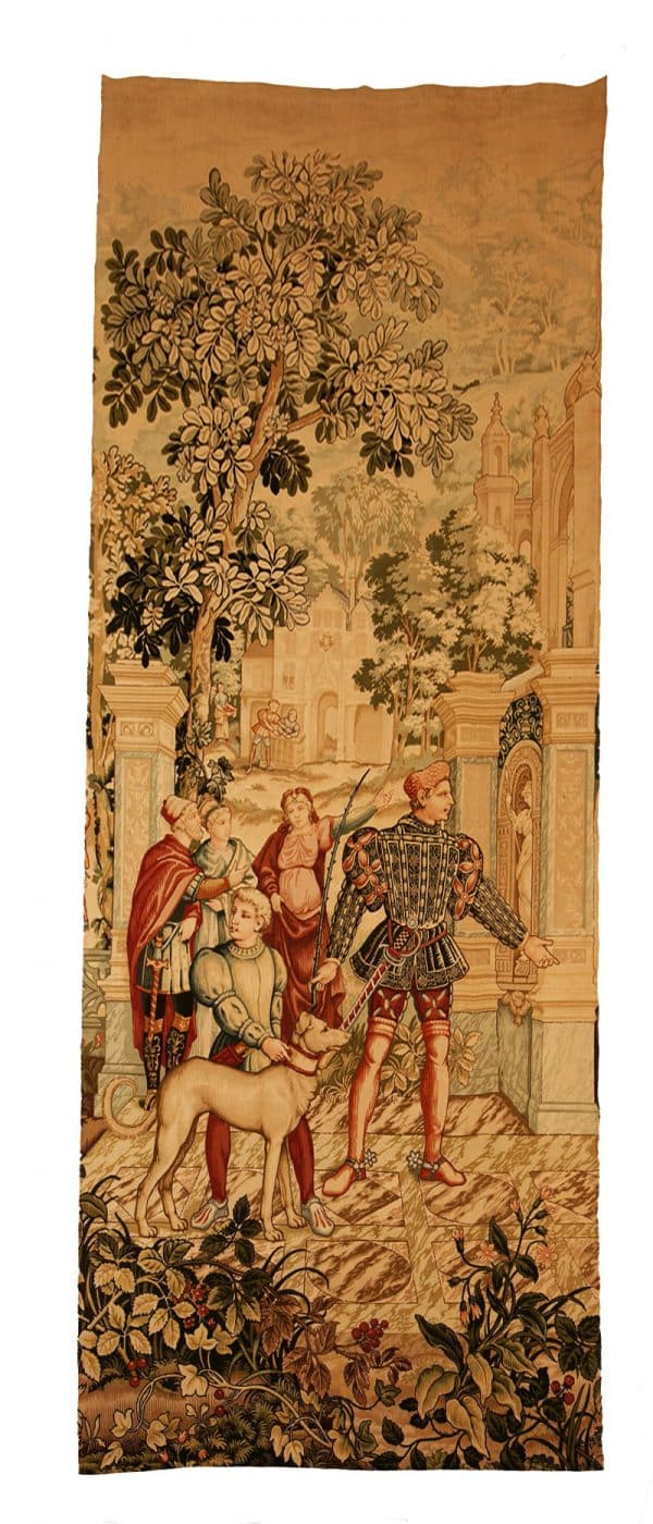  A pair of French ' Faux ' tapestries -0 