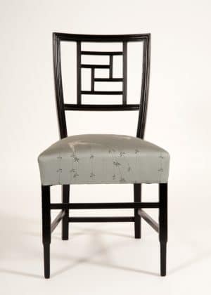 An ebonised side chair -0
