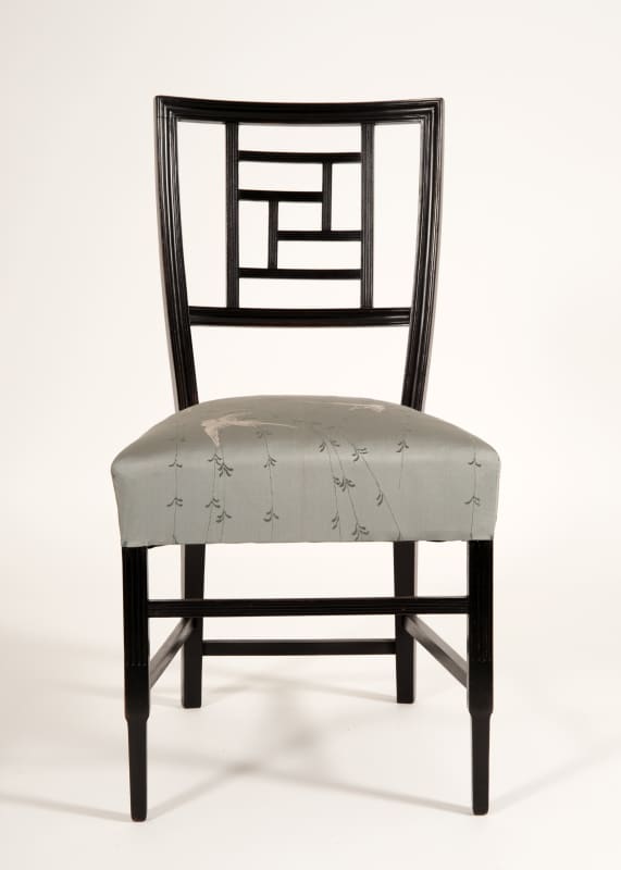  An ebonised side chair -0 