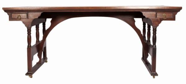  A rare walnut writing / library table-0 