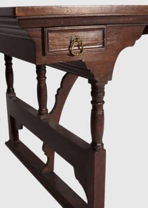 A rare walnut writing / library table-718
