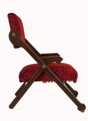 An oak folding armchair -1016