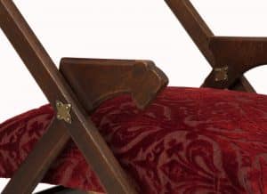 An oak folding armchair -1017