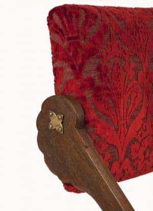 An oak folding armchair -1022