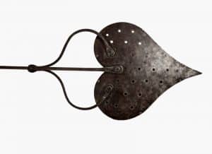An Arts and Crafts wrought iron chestnut roaster-1219