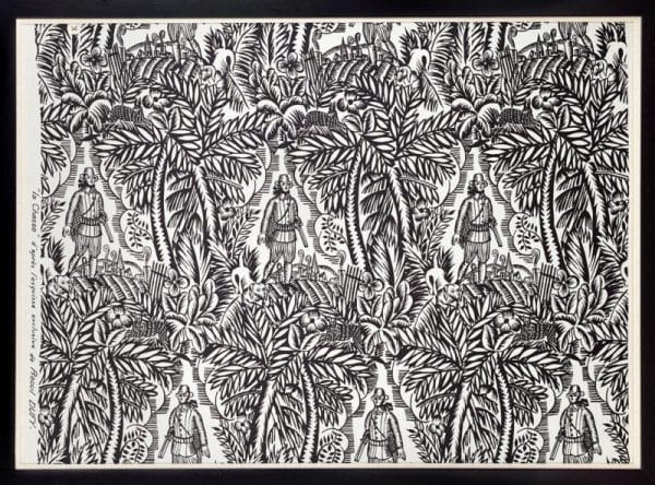  La Chasse cotton twill panel.-0 