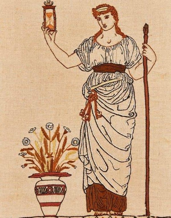  Regmarita embroidered panel.-0 