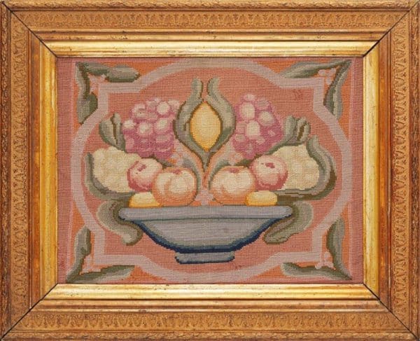  Embroidered woolwork panel.-0 