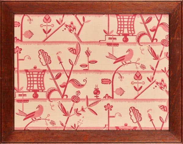  Rare Secessionist printed silk panel.-0 