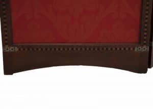 A three fold inlaid teak screen-1432