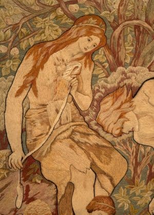 A rare Pre-Raphaelite woolwork embroidery-1795