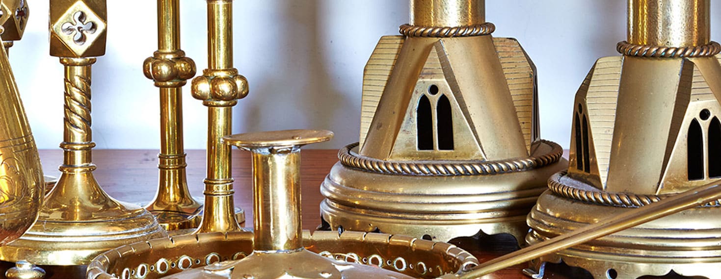 rare metalwork antique items on display from Paul Reeves London