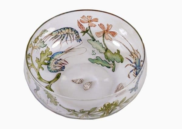  An enamelled glass bowl 