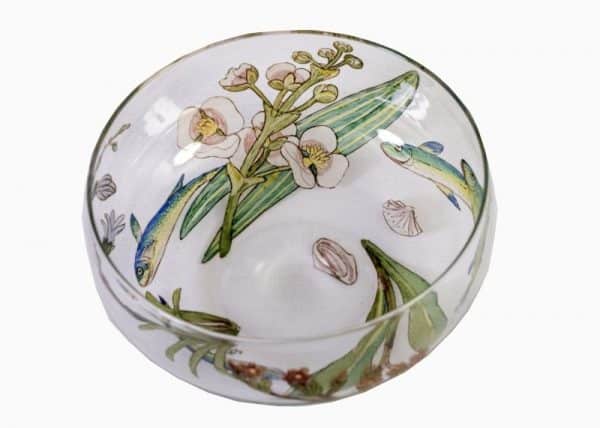  Enamelled glass bowl 