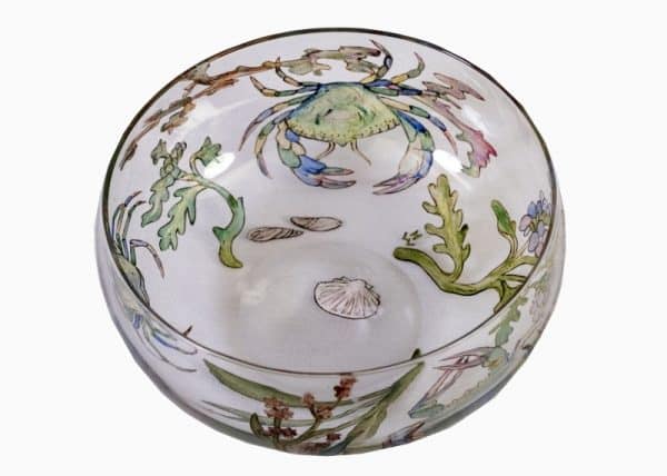  A Hannah Walton enamelled glass bowl 