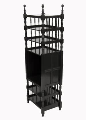 An ebonised whatnot