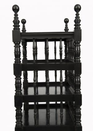 An ebonised whatnot