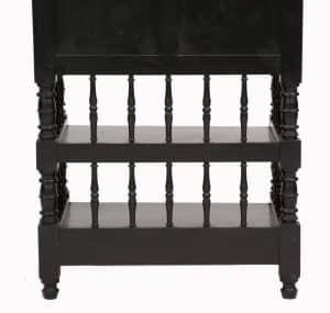 An ebonised whatnot