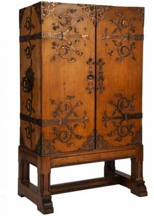 An oak cabinet
