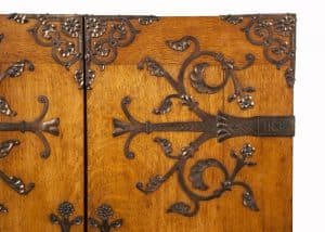 An oak cabinet