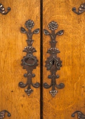 An oak cabinet