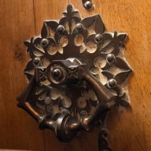 An oak cabinet