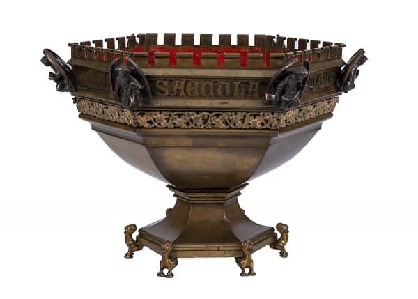   A Gothic Revival font in the style of William Burges / Viollet Le Duc. 