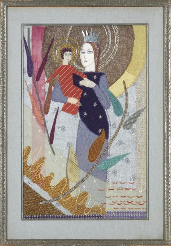  An embroidered & applique panel from Paul Reeves London 
