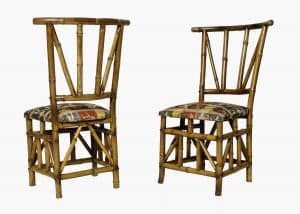 A pair of bamboo chairs from Paul Reeves London