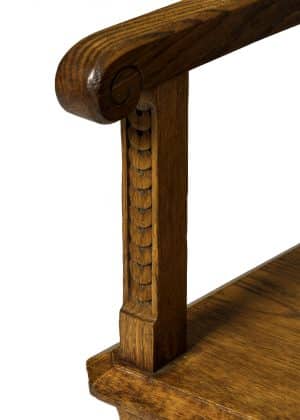 A Gothic Revival oak armchair