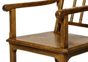 A Gothic Revival oak armchair