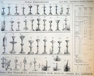 A pair of Hart, Son & Peard candelabra