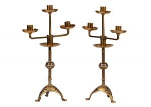 A pair of Hart, Son & Peard candelabra