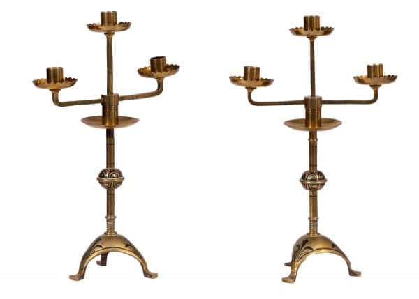  A pair of Hart, Son & Peard candelabra 