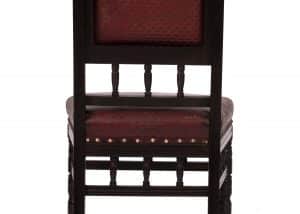 the rear view of an ebonised side chair