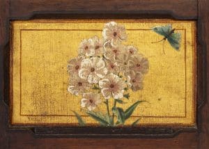 A Henry Capel art furniture painted hanging cabinet