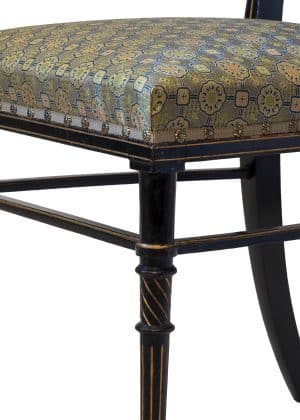 Gillows Aesthetic Movement chair - close up