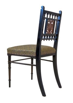 Gillows Aesthetic Movement chair - side and back view