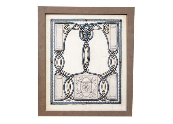  A Glasgow School embroidery attributed to Anne Knox Arthur. Silk on linen. 
