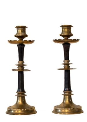 A pair of Aesthetic Movement candlesticks